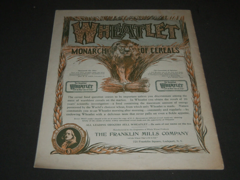 1903 OCTOBER 10 THE SATURDAY EVENING POST MAGAZINE - ILLUSTRATED COVER - SP 706