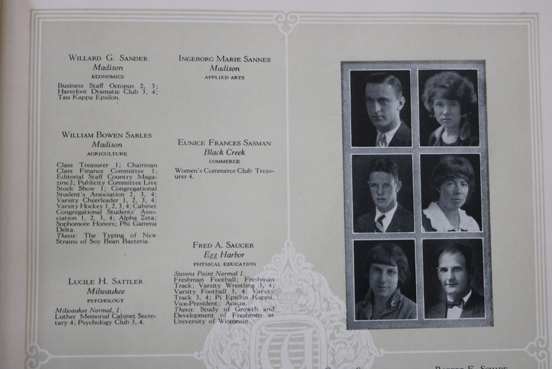 1927 THE BADGER UNIVERSITY OF WISCONSIN YEARBOOK - MADISON, WISCONSIN - YB 3506