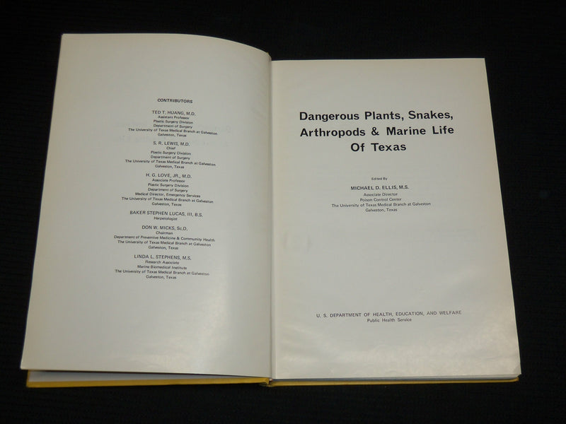 1975 DANGEROUS PLANTS SNAKES ARTHROPODS & MARINE HARDCOVER BOOK - KD 7468