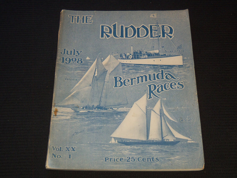 1908 JULY THE RUDDER MAGAZINE - BERMUDA RACES - GREAT PHOTOS - SP 3253H