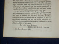 1824 GARDINER LYCEUM OFFICERS & STUDENTS CATALOGUE -BENJAMIN HALE ADDRESS-J 4786