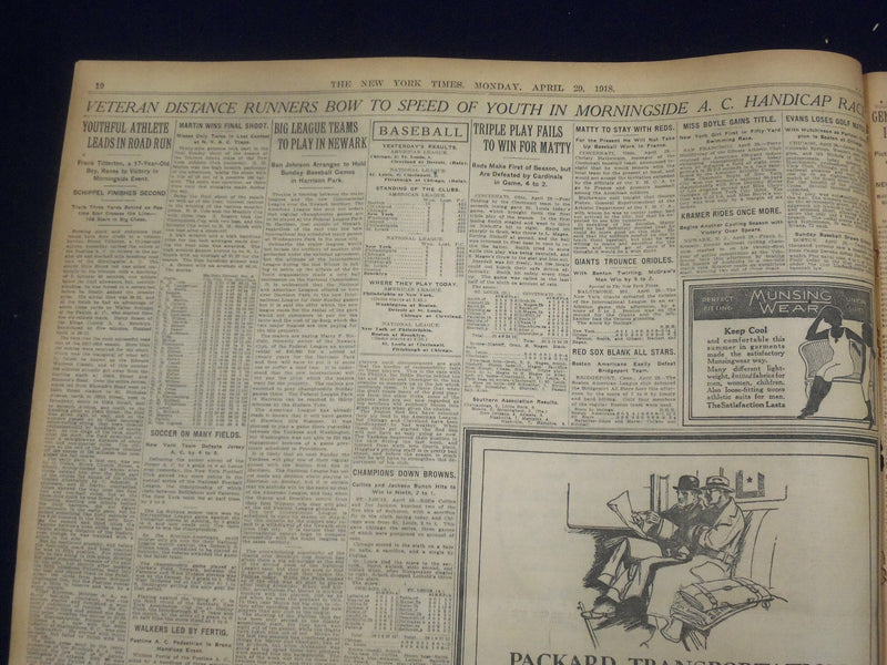 1918 APRIL 29 NEW YORK TIMES - FOCH CONTENT HOLDS BACK COUNTERBLOW - NT 8213