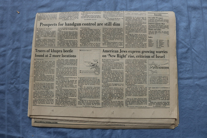 1980 DECEMBER 10 THE SUN NEWSPAPER-BALTIMORE, MD- JOHN LENNON MURDERED - NP 9215
