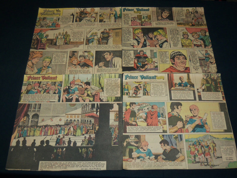 1939-1972 PRINCE VALIANT COLOR COMICS STRIPS LOT OF 18 - NP 5327