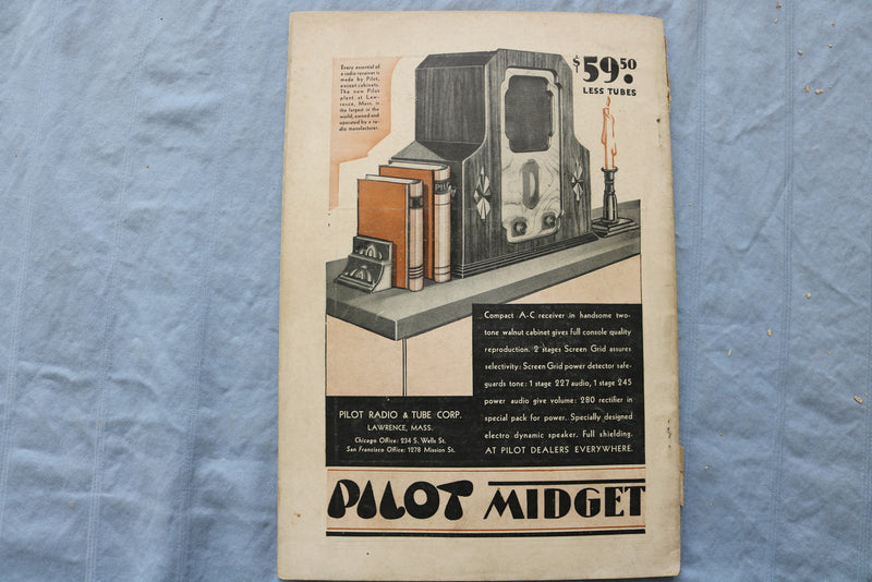 1930 FALL RADIO DESIGN SOFTCOVER HANDBOOK - PILOT MIDGET RECEIVER - K 320