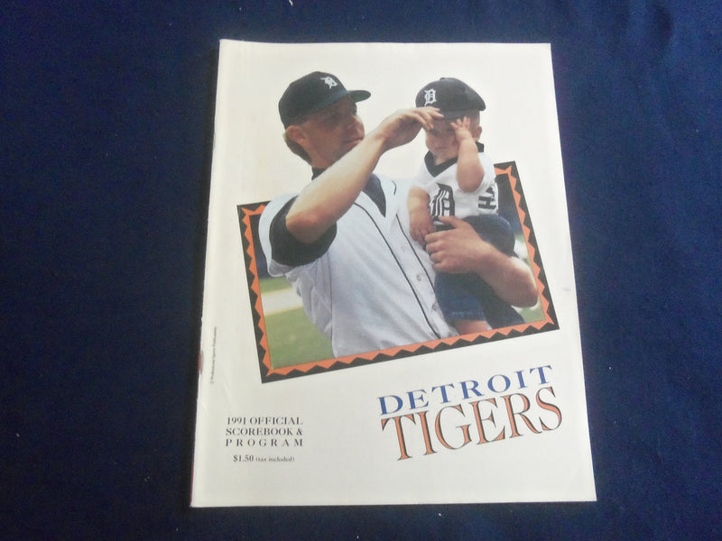 1991 DETROIT TIGERS SCOREBOOK & PROGRAM - SP 6481O