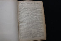 1876-1907 PARK COLLEGE RECORD WEEKLY RECORD HARDCOVER BOOKS - 6 VOLUMES -KD 9575