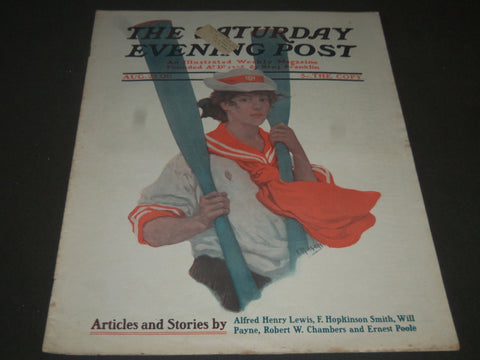 1906 AUGUST 25 THE SATURDAY EVENING POST MAGAZINE - ILLUSTRATED COVER- SP 985
