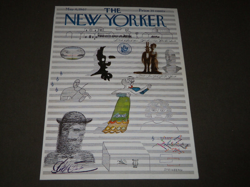 1967 MAY 6 NEW YORKER MAGAZINE FRONT COVER ONLY BY SAUL STEINBERG - ART DECO