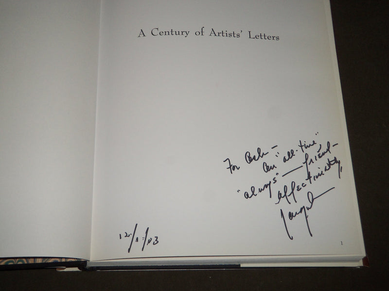 2004 A CENTURY OF ARTISTS' LETTERS BOOK SIGNED BY JACQUELINE ALBERT SIMON- D 121