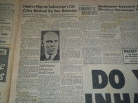 1951 OCTOBER 1 ALBANY TIMES UNION NEWSPAPER - GIANTS DODGERS TIED - NT 7596
