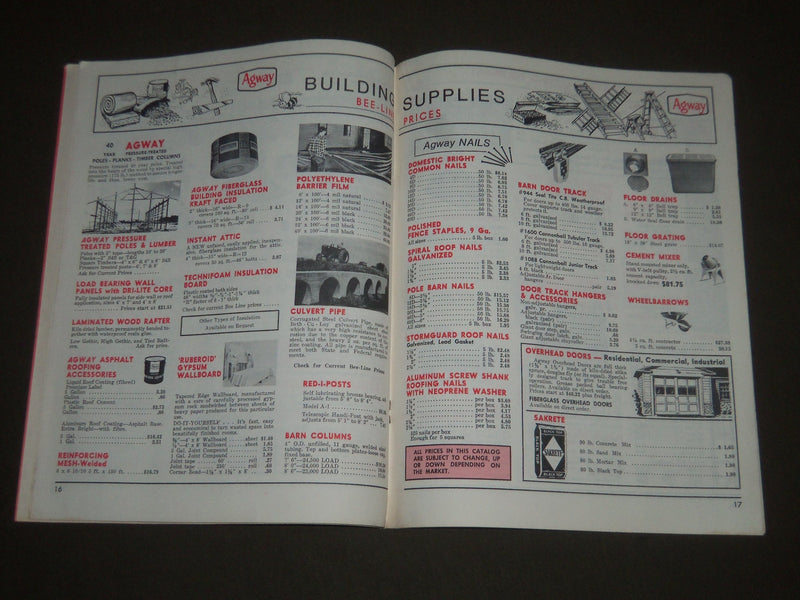 1969 AGWAY BEE LINE SUPPLY CATALOG - TEMPLE PA - J 2476