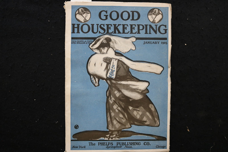 1905 JANUARY GOOD HOUSEKEEPING MAGAZINE - NICE ILLUSTRATED COVER - SP 4185A