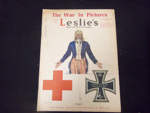 1918 JULY 6 LESLIE'S WEEKLY MAGAZINE - WHICH? - ST 2205