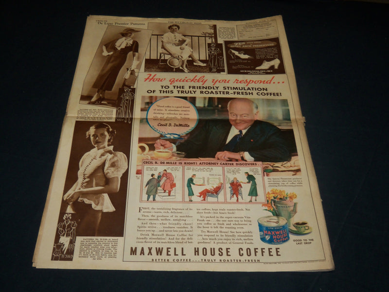 1936 JUNE 7 PITTSBURGH PRESS SUNDAY GRAVURE - DEMPSEY BIGGEST FIGHTS - NP 4539