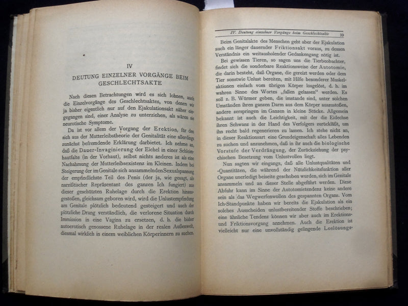 1924 VERSUCH EINER GENITALTHEORIE HARDCOVER BOOK- DR. FERENCZI -GERMAN - KD 8997