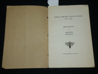 1911 ROBERT EDWARDS CARTER STEARNS BIBLIOGRAPHY SOFTCOVER BOOK - J 6520