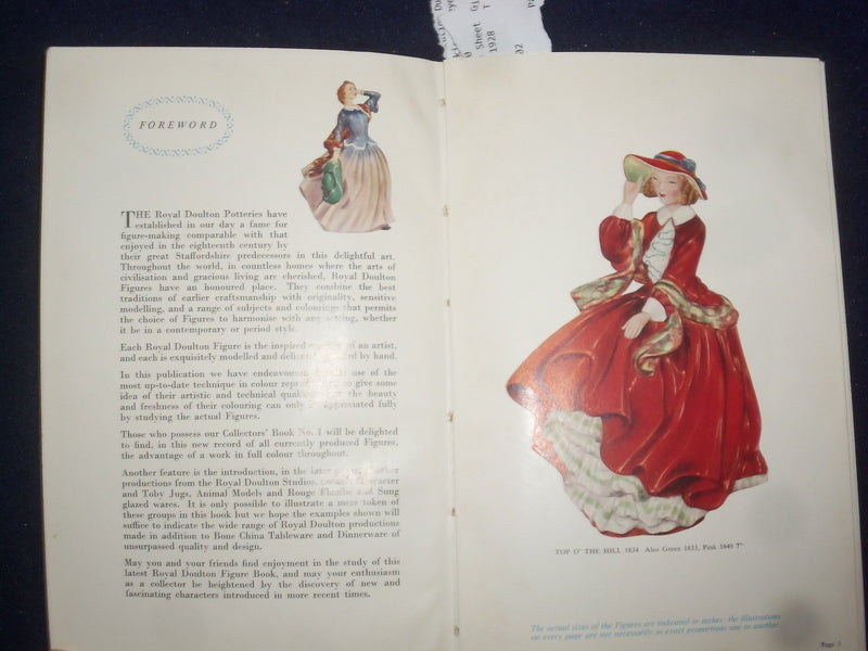 1950'S ROYAL DOULTON FIGURES CATALOG - J 9355
