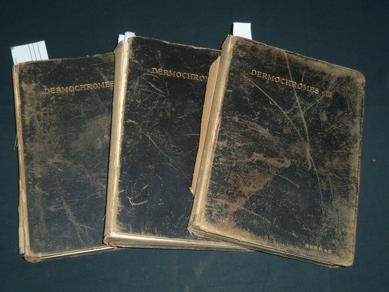 1913 PORTFOLIO OF DERMOCHROMES BY JEROME KINGSBURY VOLUMES 1-3 - KD 986