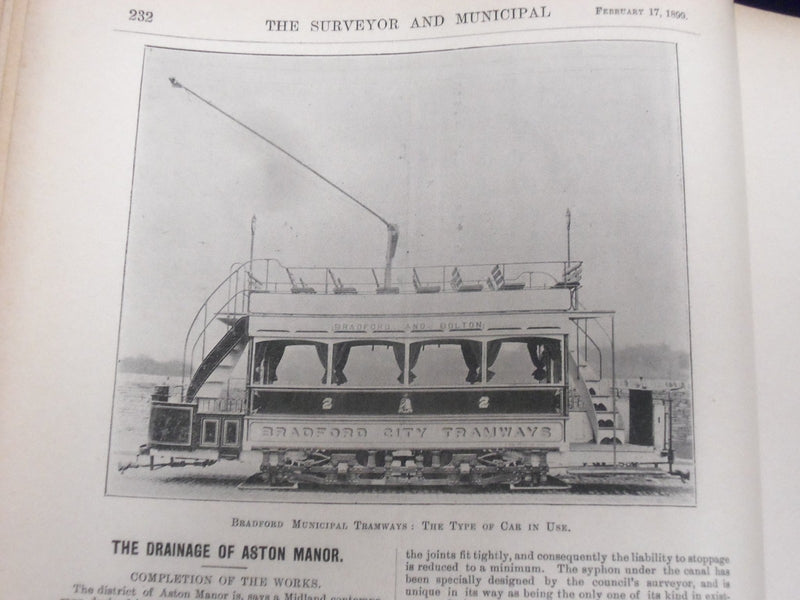 1899 & 1900 THE SURVEYOR MUNICIPAL ENGINEER MAGAZINE BOUND VOLUMES - KD 3083