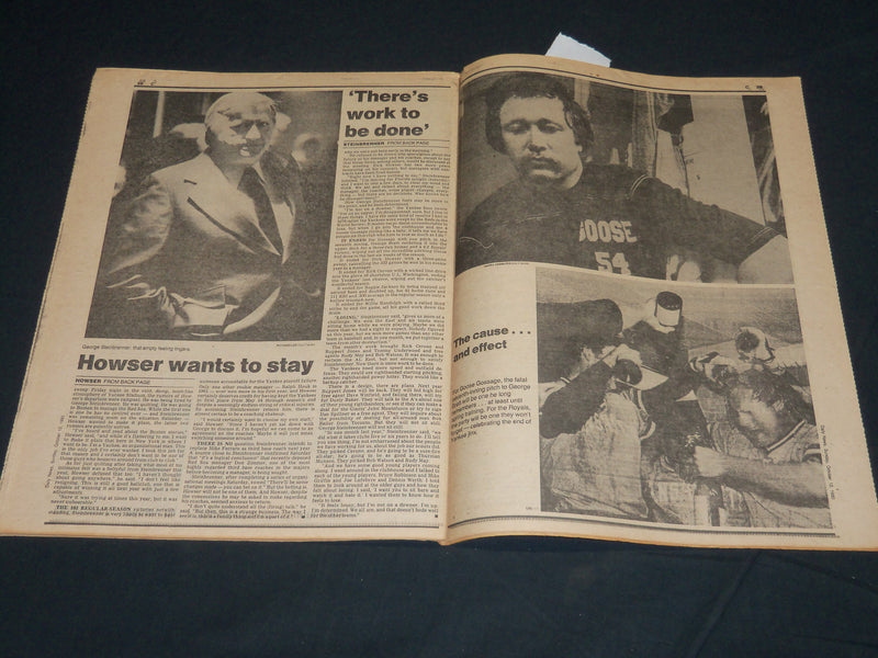 1980 OCTOBER 12 NEW YORK DAILY NEWS NEWSPAPER - HOWSER WANTS TO STAY - NP 4529