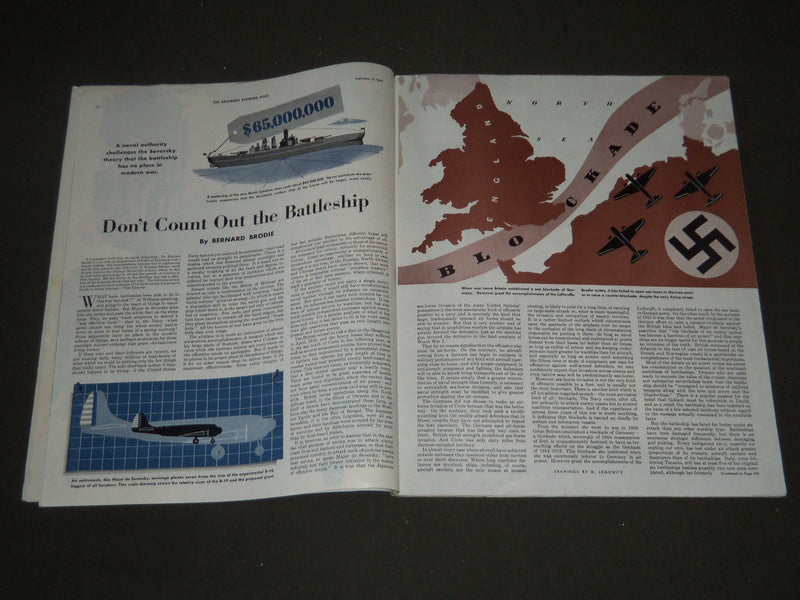 1942 SEPT 19 THE SATURDAY EVENING POST MAGAZINE - ILLUSTRATED COVER - SP 391