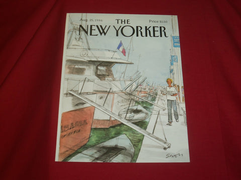 1986 AUGUST 25 NEW YORKER MAGAZINE FRONT COVER ONLY - GREAT ART FOR FRAMING