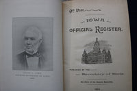 1894 IOWA OFFICIAL REGISTER - HARDCOVER BOOK - K 1767