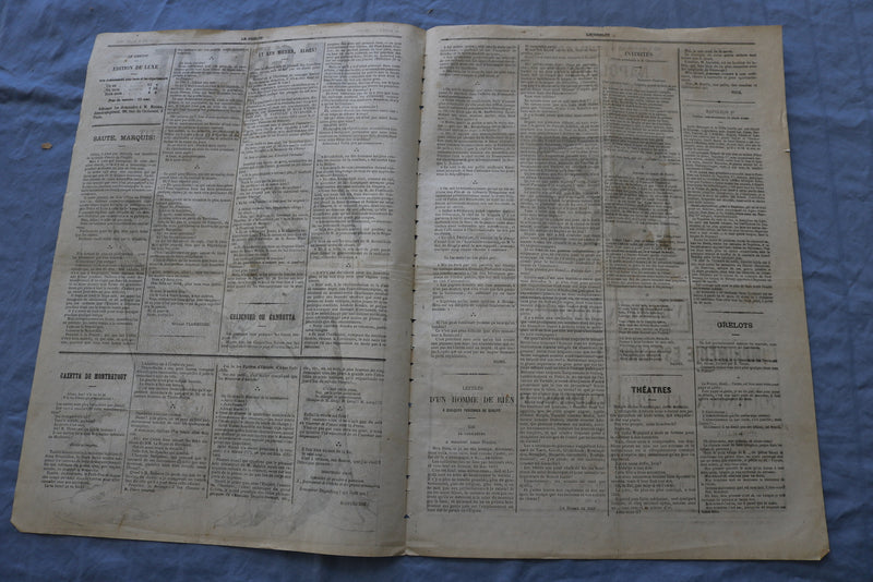 1873 MARCH 9 LE GRELOT NEWSPAPER - DON CARLOS- ALFRED LE PETIT- FRENCH - NP 8615
