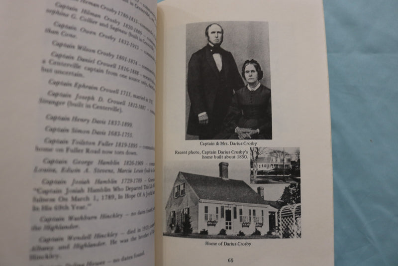 1977 CENTERVILLE SHIPMASTERS & SEAFARING DAYS HARDCOVER BOOK BY UNGERMAN- K 3332