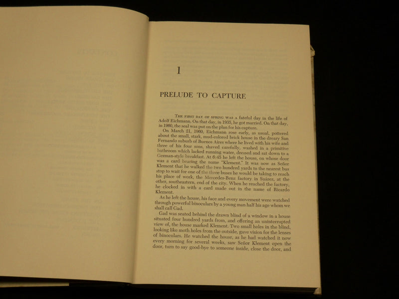 1963 THE CAPTURE AND TRIAL OF ADOLF EICHMANN HARDCOVER BOOK & LETTER - KD 6531