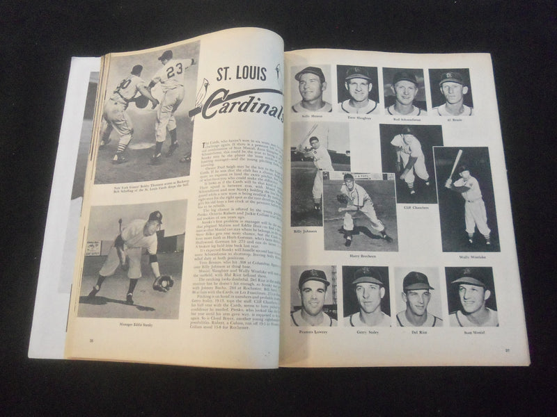 1952 BASEBALL YEARBOOK MAGAZINE - STAN MUSIAL COVER - J 7719