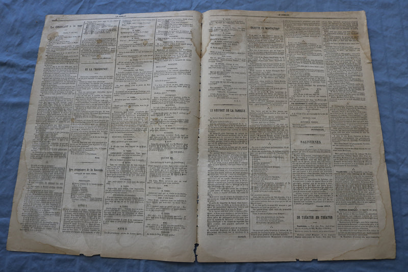 1873 AUGUST 31 LE GRELOT NEWSPAPER - STUPEFACTION! - FRENCH - NP 8633