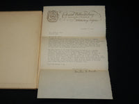1940 WILLIAMSBURG VIRGINIA IN PHOTOGRAPHS HARDCOVER BOOK & LETTER - KD 6520