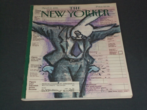 1995 APRIL 17 THE NEW YORKER MAGAZINE - ILLUSTRATED COVER - NY 1750