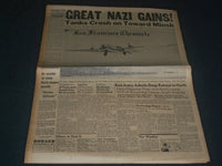 1941 JUNE 28 SAN FRANCISCO CHRONICLE - GREAT NAZI GAINS - TANKS CRASH - NP 3639