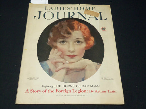 1928 JANUARY LADIES HOME JOURNAL MAGAZINE - BEAUTIFUL FRONT COVER - F 349