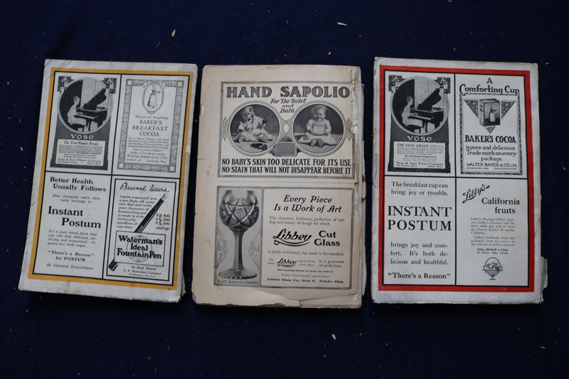 1894-1920 HARPER'S MONTHLY MAGAZINE - LOT OF 9 - O 3491