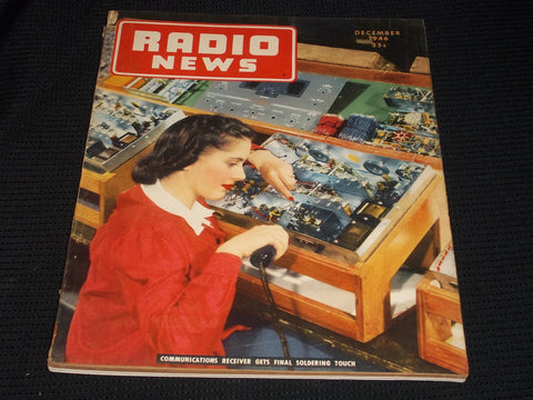 1946 DECEMBER RADIO NEWS MAGAZINE - COMMUNICATIONS RECEIVER FRONT COVER - E 5192