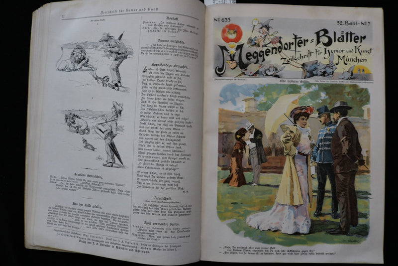 1903 MEGGENDORFER BLATTER - HUMOR UND KUNST SOFTCOVER BOOK - K 2896