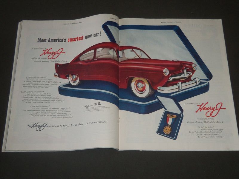 1951 MARCH 17 THE SATURDAY EVENING POST MAGAZINE - ILLUSTRATED COVER - SP 1861