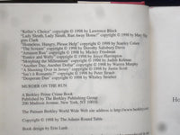 1998 MURDER ON THE RUN HARDCOVER BOOK - SIGNED BY PETER STRAUB - KD 9313
