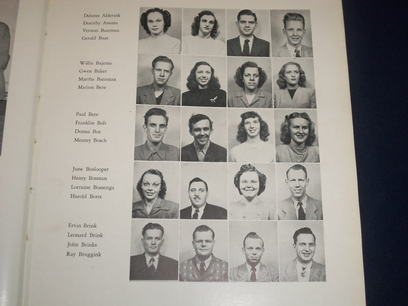 1947 PRISM CALVIN COLLEGE YEARBOOK - GRAND RAPIDS MICHIGAN - PHOTOS - YB 843