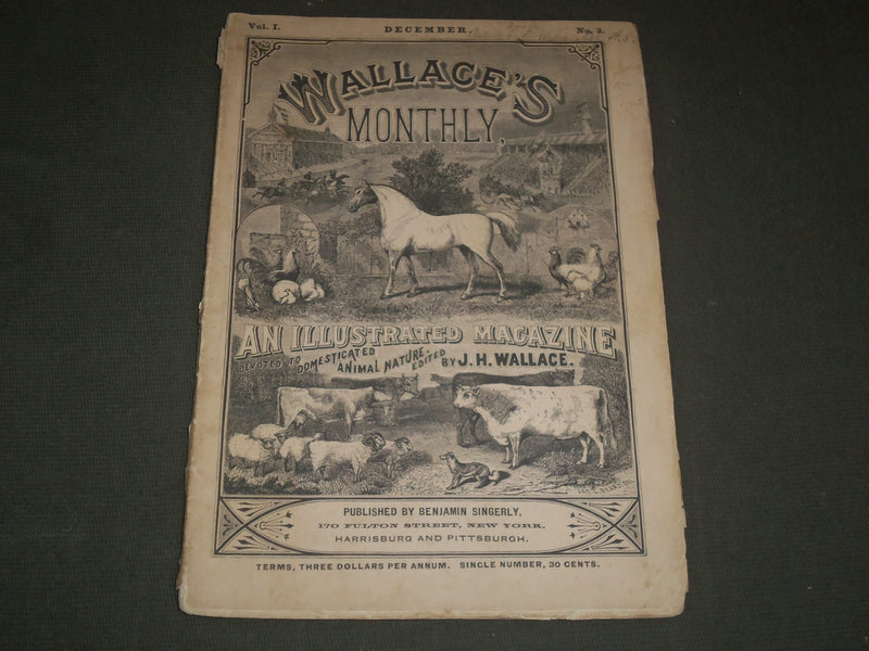 1875 DECEMBER WALLACE'S MONTHLY MAGAZINE - VOLUME 1 NO. 3 - ST 4445