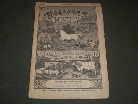 1875 DECEMBER WALLACE'S MONTHLY MAGAZINE - VOLUME 1 NO. 3 - ST 4445