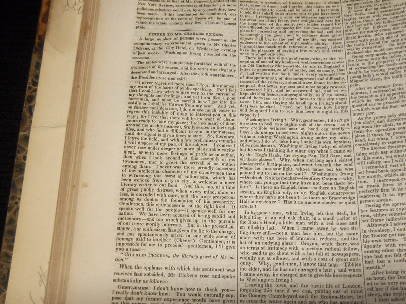 1842 JAN-JUL THE NEW WORLD JOURNAL BOUND VOLUME - DICKENS - LONGFELLOW - R 731P