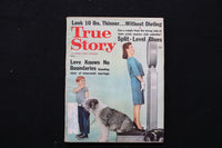 1962 MARCH TRUE STORY MAGAZINE - WOMAN ON SCALE, WITH DOG COVER - E 10410