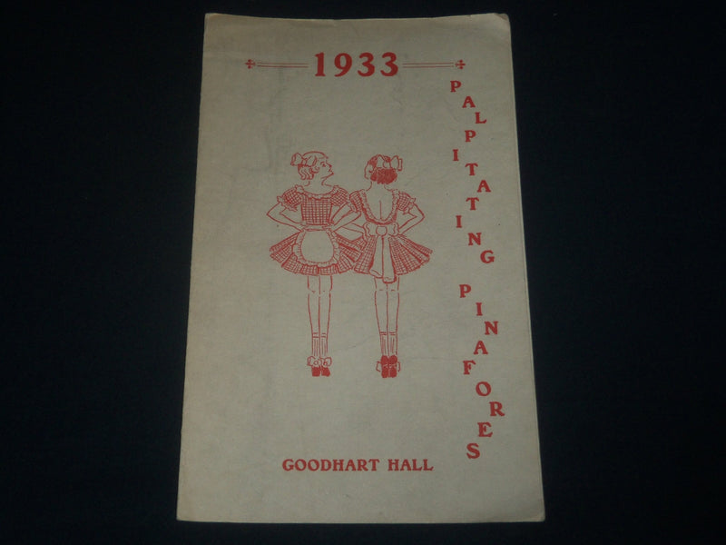 1930 PALPITATING PINAFORES PROGRAM - GOODHART HALL - BRYN MAWR COLLEGE - J 4273