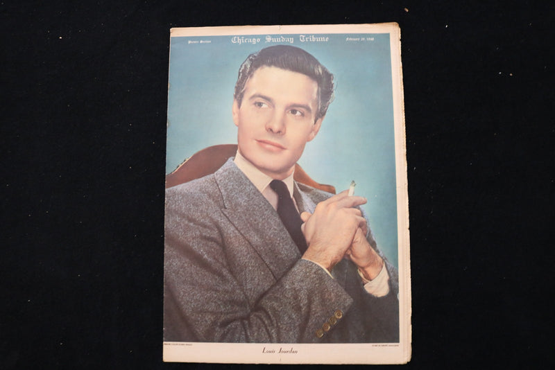 1948 FEBRUARY 29 CHICAGO SUNDAY TRIBUNE MAGAZINE - LOUIS JOURDAN COVER - E 26253