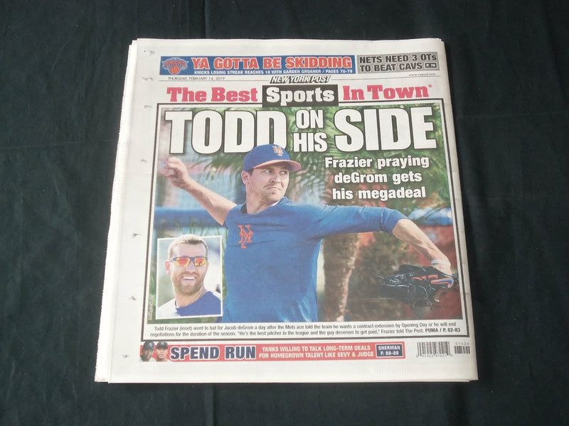 2019 FEBRUARY 14 NEW YORK POST NEWSPAPER - CHRISTOPHER RANSOM - HE'S TO BLAME